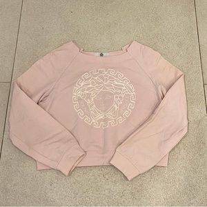 Young Versace Girls Pink Medusa Sweater Size S